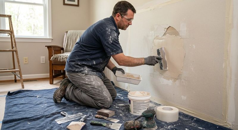 Basement Drywall Repair in Wilmington, NC