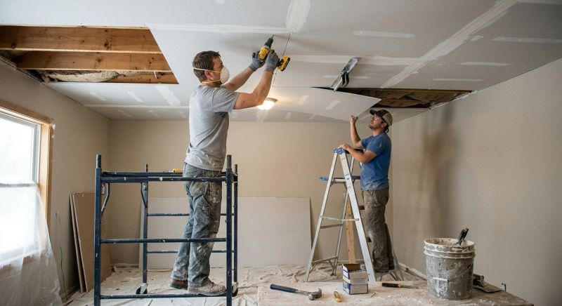 Ceiling Drywall Replacement in Kansas City, MO